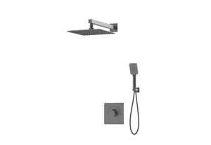 סט רחצה יוקרתי למקלחת אפור גרפיט S29GR סיוון אופיר