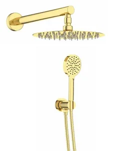 סט רחצה למקלחת 5 חלקים עגול זהב מבריק S22G סיוון אופיר