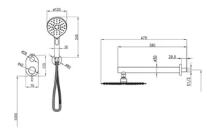 סט רחצה למקלחת 5 חלקים עגול רוז גולד מט S22RG סיוון אופיר
