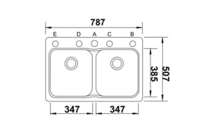 כיור מטבח בלנקו 50.7X78.7X21 ס"מ VISION 210 ויז'ן 210 BLANCO מקורי באחריות ניגא!!! יבוא רשמי! BLANCO בלנקו