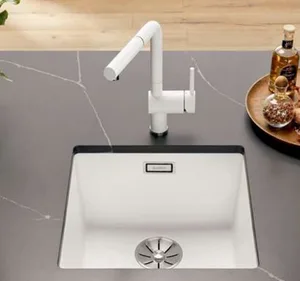 כיור מטבח 42.7X42.7X19 ס"מ SUBLINE 400F סבליין 400F בלנקו BLANCO מקורי באחריות ניגא!!! יבוא רשמי! BLANCO בלנקו