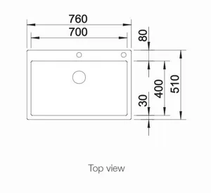 כיור מטבח נירוסטה בלנקו CLARON 700 IF/A קלרון 51X76X19 ס"מ BLANCO BLANCO בלנקו