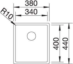 כיור מטבח בלנקו קלארון 340IF נירוסטה 44X34X19 ס"מ BLANCO מקורי באחריות ניגא!!! יבוא רשמי! BLANCO בלנקו