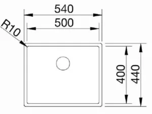 כיור מטבח בלנקו CLARON קלארון דורינוקס 500IF נירוסטה 44X54X19 ס"מ BLANCO מקורי באחריות ניגא!!! יבוא רשמי! BLANCO בלנקו