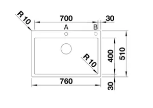 כיור מטבח בלנקו CLARON קלארון 700IF/A נירוסטה 51X76X19 ס"מ BLANCO מקורי באחריות ניגא!!! יבוא רשמי! BLANCO בלנקו