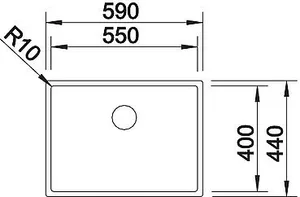 כיור מטבח בלנקו CLARON קלארון 550IF נירוסטה 44X59X19 ס"מ BLANCO מקורי באחריות ניגא!!! יבוא רשמי! BLANCO בלנקו