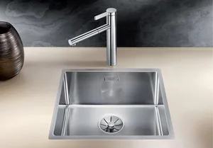 כיור מטבח בלנקו CLARON קלארון 400IF נירוסטה 44X44X19 ס"מ BLANCO מקורי באחריות ניגא!!! יבוא רשמי! BLANCO בלנקו