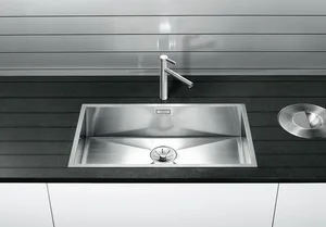 כיור מטבח בלנקו ZEROX זירוקס 700IF נירוסטה 44X74X18.5 ס"מ BLANCO מקורי באחריות ניגא!!! יבוא רשמי! BLANCO בלנקו