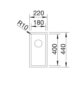 כיור מטבח בלנקו CLARON קלארון 180IF נירוסטה 44X22X19 ס"מ BLANCO מקורי באחריות ניגא!!! יבוא רשמי! BLANCO בלנקו