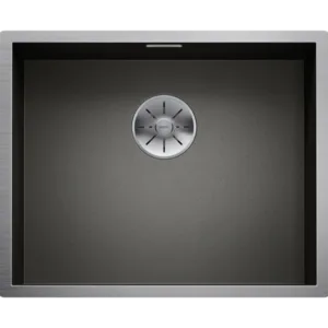 כיור מטבח בלנקו ZEROX זירוקס דארק סטיל 500IF נירוסטה מושחרת 44X54X17.5 ס"מ BLANCO מקורי באחריות ניגא!!! יבוא רשמי! BLANCO בלנקו