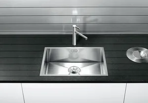 כיור מטבח בלנקו ZEROX זירוקס 550U נירוסטה 44X59X17.5 ס"מ BLANCO מקורי באחריות ניגא!!! יבוא רשמי! BLANCO בלנקו