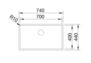 כיור מטבח בלנקו CLARON קלארון דארק סטיל 700IF נירוסטה מושחרת 44X74X19 ס"מ BLANCO מקורי באחריות ניגא!!! יבוא רשמי! BLANCO בלנקו