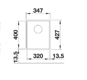 כיור מטבח בלנקו סבליין 42.7X34.7X19 ס"מ 320IF BLANCO BLANCO בלנקו