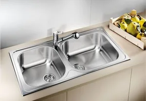 כיור מטבח בלנקו TIPO 9XL טיפו 9 נירוסטה 50X95X17.5 ס"מ BLANCO מקורי באחריות ניגא!!! יבוא רשמי! BLANCO בלנקו