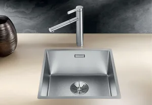 כיור מטבח בלנקו קלארון דורינוקס 400IF נירוסטה 44X44X19 ס"מ BLANCO מקורי באחריות ניגא!!! יבוא רשמי! BLANCO בלנקו