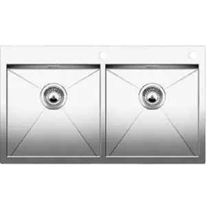 כיור מטבח בלנקו זירוקס 400/400IF/A נירוסטה 51X88.5X18.5 ס"מ BLANCO מקורי באחריות ניגא!!! יבוא רשמי! BLANCO בלנקו