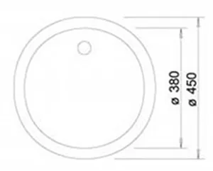 כיור מטבח נירוסטה בלנקו RONDO רונדו 45X17 ס"מ BLANCO BLANCO בלנקו