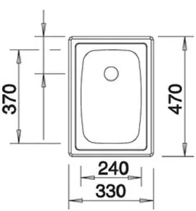כיור מטבח בלנקו EE 3/4 נירוסטה 47X33X15 ס"מ BLANCO מקורי באחריות ניגא!!! יבוא רשמי! BLANCO בלנקו