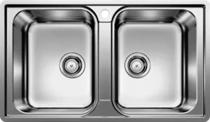 כיור מטבח בלנקו LEMIS למיס 8IF נירוסטה 50X86X20.5 ס"מ BLANCO מקורי באחריות ניגא!!! יבוא רשמי! BLANCO בלנקו