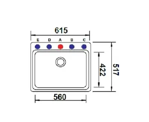 כיור מטבח בלנקו NEWVISION ניו ו'יזן 51.7X61.5X20 ס"מ BLANCO מקורי באחריות ניגא!!! יבוא רשמי! BLANCO בלנקו