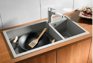 כיור מטבח כפול בלנקו 9 METRA מטרה 49X85X19 ס"מ BLANCO BLANCO בלנקו