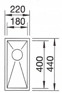 כיור מטבח נירוסטה בלנקו CLARON 180 IF/N קלרון 44X22X19 ס"מ BLANCO BLANCO בלנקו