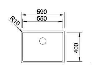 כיור מטבח נירוסטה בלנקו CLARON 550 IF/N קלרון 40X59X19 ס"מ BLANCO BLANCO בלנקו