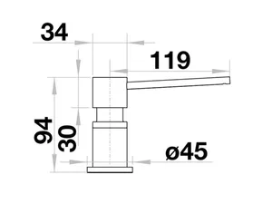 סבוניה בלנקו BLANCO לאטו LATO כרום בשילוב שחור מט 526177 דיספנסר BLANCO בלנקו