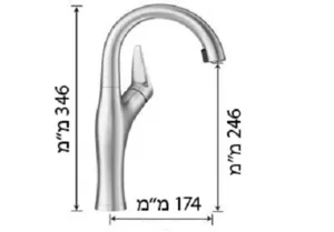 ברז מודרני בלנקו BLANCO ארטונה מיני ARTONA MINI נירוסטה 442045 BLANCO בלנקו