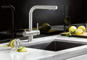 ברז מטבח נשלף חכם כולל מערכת טיהור בלנקו BLANCO פונטאס FONTAS-S רוק גריי 525207 BLANCO בלנקו