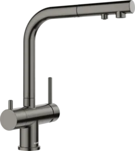 ברז מטבח נשלף חכם כולל מערכת טיהור בלנקו BLANCO פונטאס FONTAS-S דארק סטיל 527737 BLANCO בלנקו