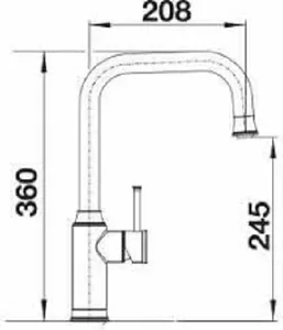 ברז מטבח נשלף בלנקו BLANCO סגנון כפרי ליביה LIVIA מנגאן מוברש 521290 BLANCO בלנקו