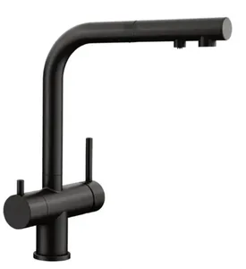 ברז מערכת מים פונטאס FONTAS מהברז הראשי קר בלבד ומטוהר BLANCO בלנקו שחור מט 526672