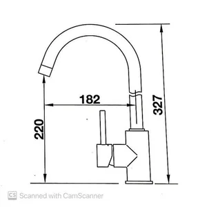 ברז מיקסר בלנקו BLANCO מידא MIDA כרום 517742 BLANCO בלנקו