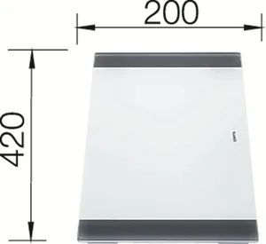 משטח חיתוך מזכוכית מחוסמת 420/200 לסדרת זירוקס של בלנקו B219644 ניגא