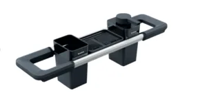 ארגונית מתכווננת BLANCO בלנקו לכיור מטבח כולל מתקן לסבון כלי לאחסון ומגש לספוג 527448