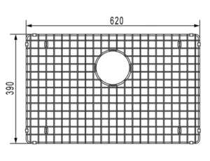 רשת תחתית לכיור קלארון/זירוקס 700 בלנקו BLANCO 62X39 ס"מ GRID8 BLANCO בלנקו