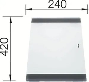 משטח חיתוך מזכוכית מחוסמת 420/240 לסדרת זירוקס של בלנקו B219645 ניגא