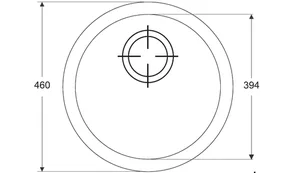 כיור גרניט יחיד 46X19 ס"מ סרקל 60 CERCLE שוני SHONY