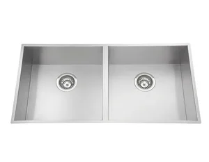 כיור מטבח נירוסטה כפול 43X86X20 ס"מ דגם שבו SHABO שוני SHONY