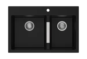 כיור מטבח גרניט ראשי ומשני 50.2X77.2X22 ס"מ דגם לאו LEO שוני SHONY