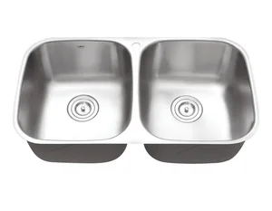 כיור מטבח נירוסטה כפול 45X80X22.8 ס"מ דגם דולומיט DOLOMIT שוני SHONY