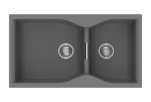 כיור מטבח גרניט כפול 49.5X89.5X23 ס"מ אמטרין AMETRINE שוני SHONY