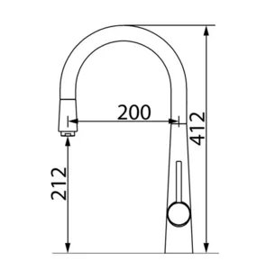 ברז מטבח נשלף דגם אנג'לינה ANGELINA כרום 55203-EDC שוני SHONY
