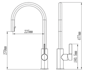 ברז מטבח נירוסטה נשלף דגם מייבל MAYBLE לבן מט 52915 שוני SHONY