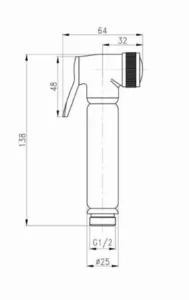 מערכת מתז בידה צינור מחזיק מזלף ונקודת מים ברונזה 130204 שוני SHONY