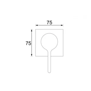 אינטרפוץ ג’ולי 3 דרך מרובע שחור מט 771210BK שוני SHONY