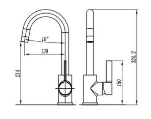 ברז אמבט דגם פיונה נירוסטה 52334 שוני SHONY