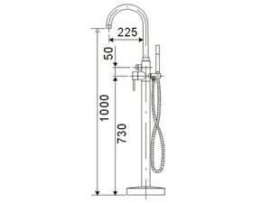 ברז עומד למילוי אמבט כולל מזלף כרום 30211 שוני SHONY