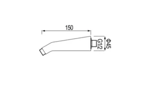 זרוע לראש טוש 15 ס"מ כרום LGS1001 שוני SHONY